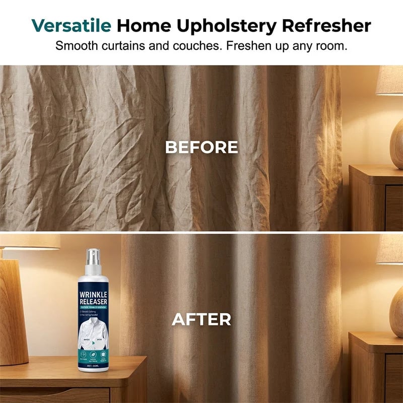 🔥 Instant Wrinkle Release Spray – No Iron Needed, 100ml Travel-Friendly Fabric Refresher