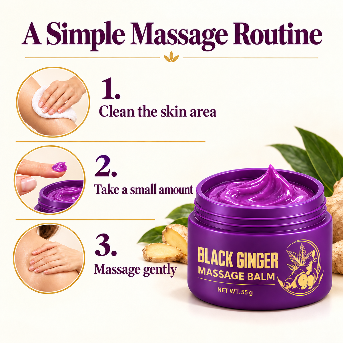Black Ginger Massage Balm — 55 g
