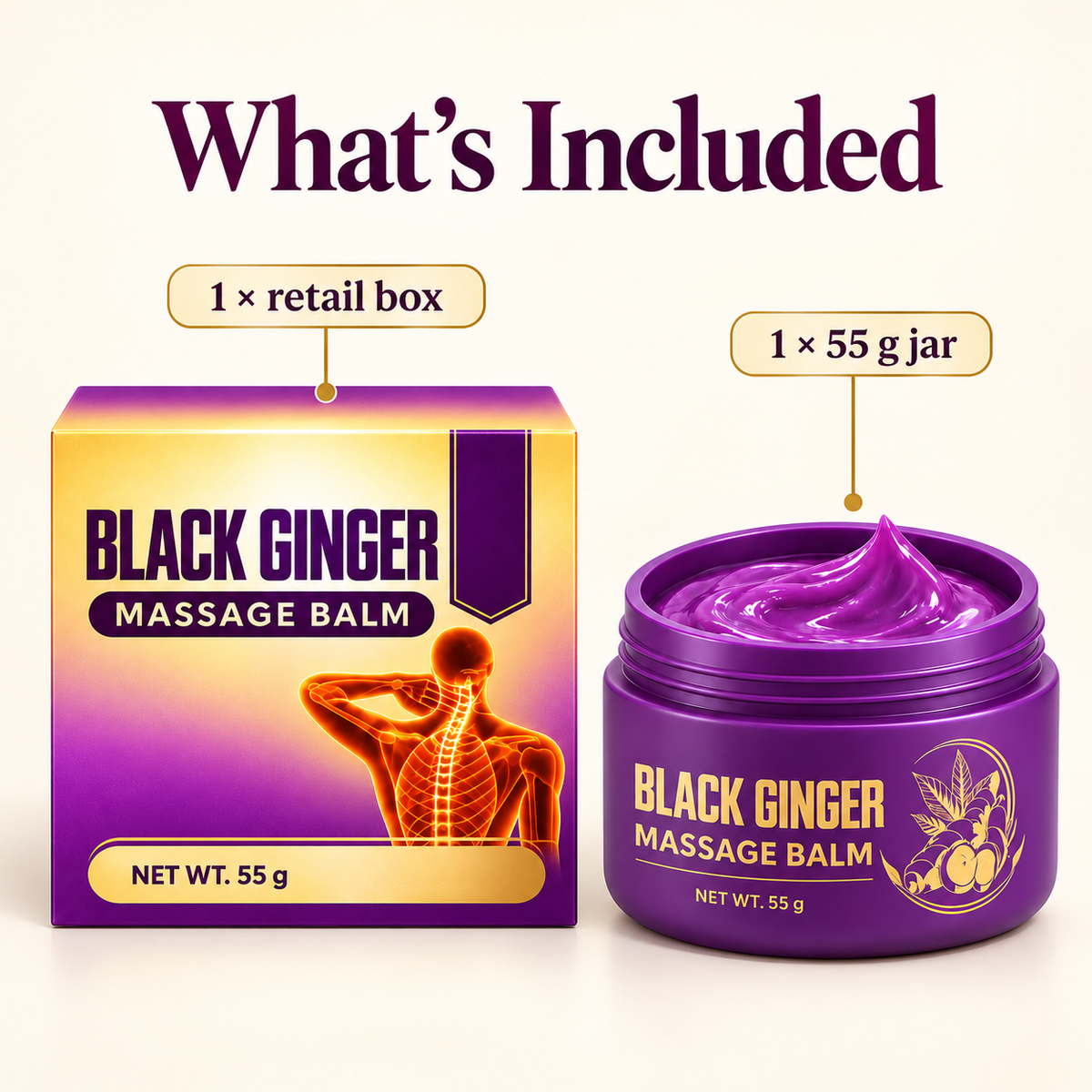 Black Ginger Massage Balm — 55 g