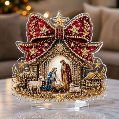 🔥Last Day 50% OFF - 🎄✝️Christmas Bow Crystal Diamond Painting DIY Table Decor Kit