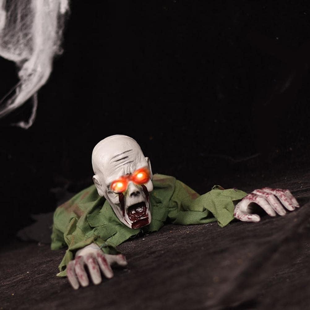 Sound-Activated Crawling Zombie with Glowing Eyes