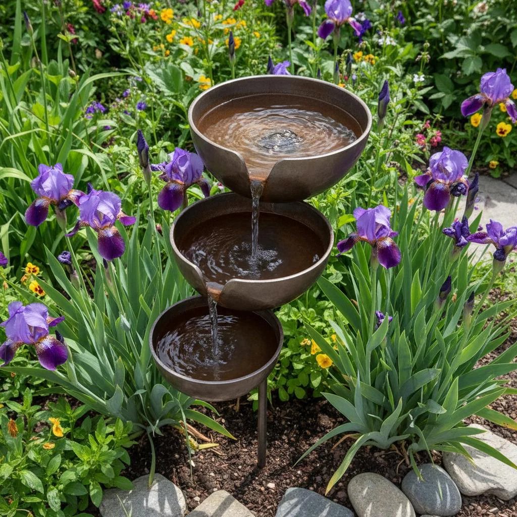 LAST DAY 70%OFF 🌧️ Rain Catcher Self-Filling Bird Bath 🐦 Weatherproof Outdoor Garden Bird Water Bowl