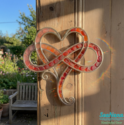 🔥100% Handcrafted - 💞Infinity heart Sea Glass Decor
