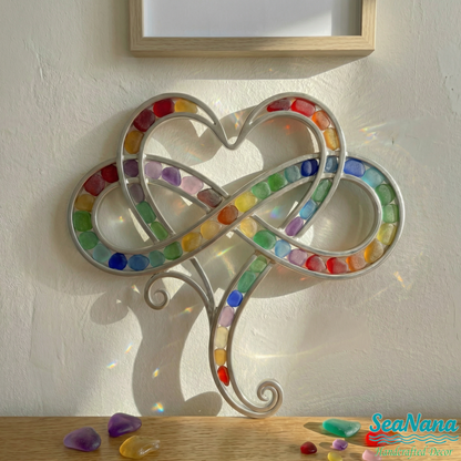🔥100% Handcrafted - 💞Infinity heart Sea Glass Decor