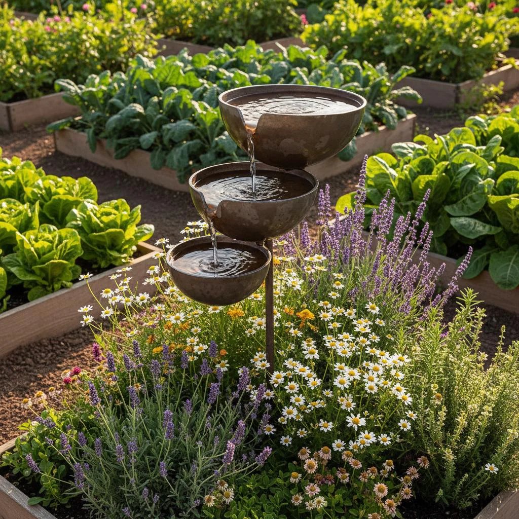 LAST DAY 70%OFF 🌧️ Rain Catcher Self-Filling Bird Bath 🐦 Weatherproof Outdoor Garden Bird Water Bowl
