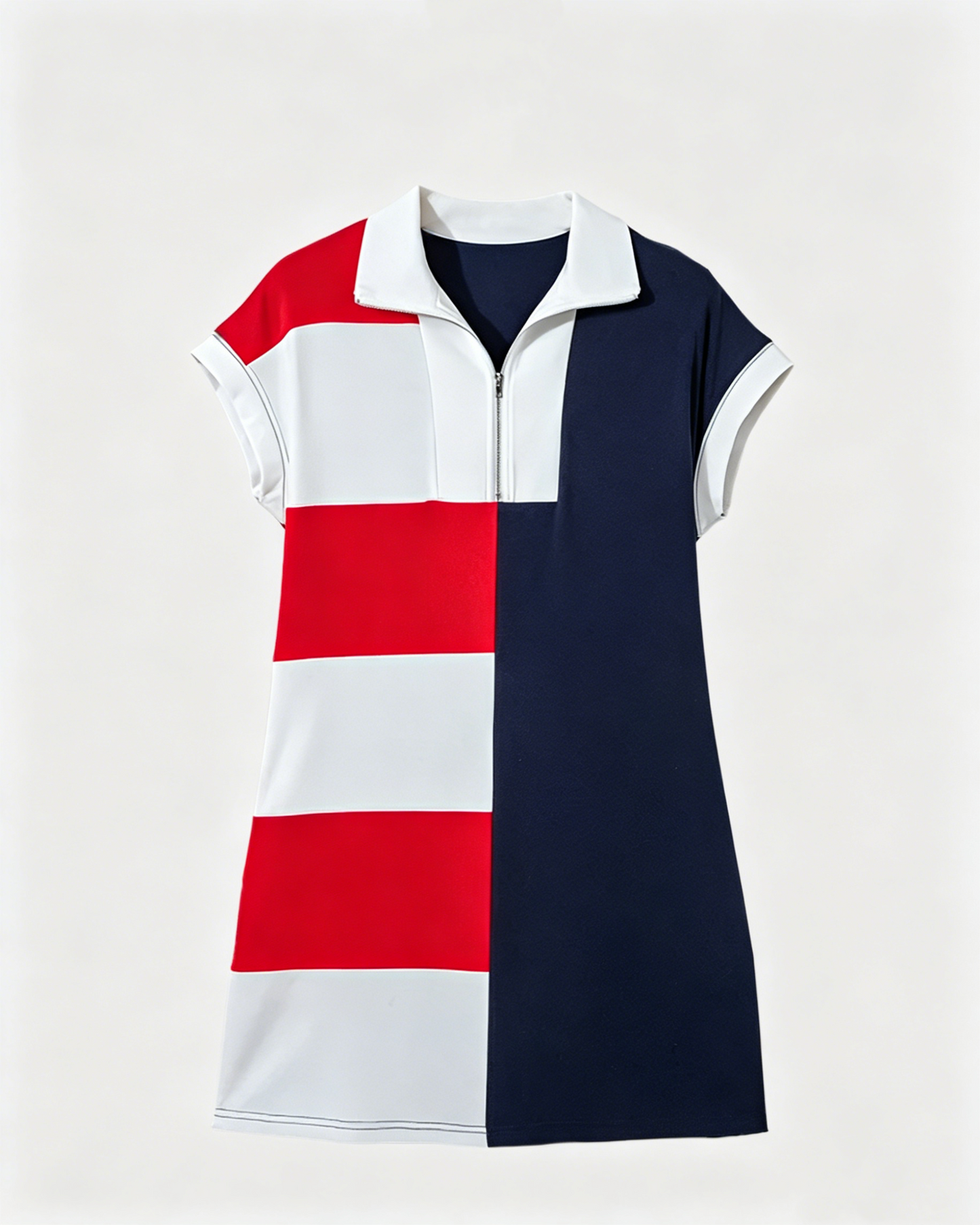 Women's Navy Colorblock Stripe Dress