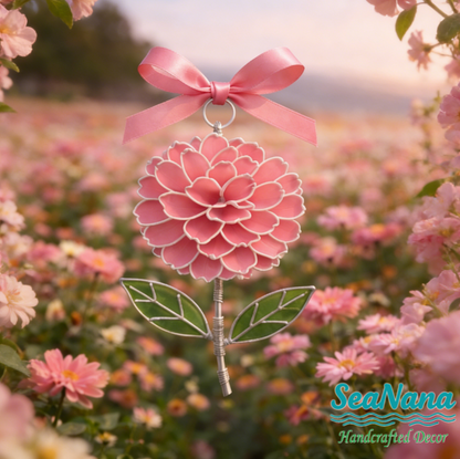 💐Handcrafted Sea Glass Flower Sun Catchers