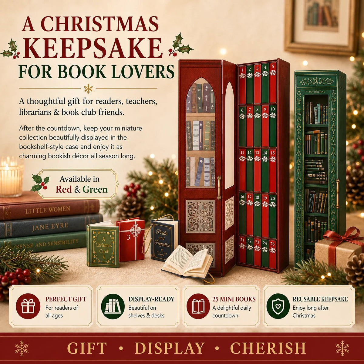 Last Day 50% OFF ✨💥 Mini Book Ornament Advent