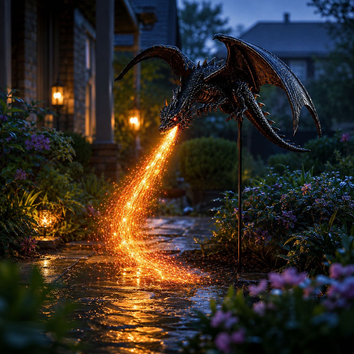 🔥Last Day 50% OFF -Solar Dragon Fire Garden Light