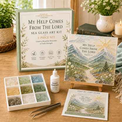 ✝️ Psalms of Comfort & Strength Sea Glass Art Kit