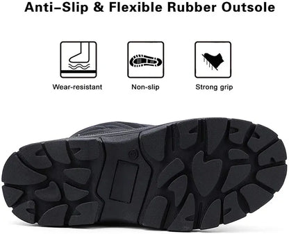 ❄️ Men’s Waterproof Insulated Snow Boots – Warm, Anti-Slip & Easy On/Off