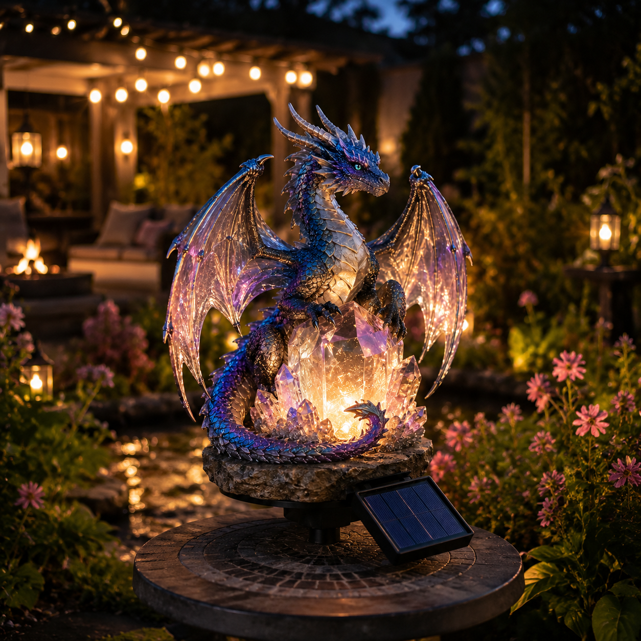 TODAY'S SPECIAL OFFER-50% OFF🔥 SOLAR DRAGON CRYSTAL GARDEN LIGHT