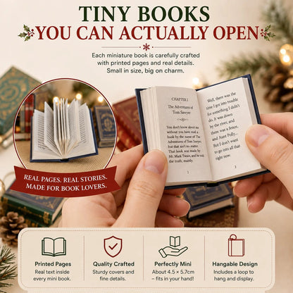 Last Day 50% OFF ✨💥 Mini Book Ornament Advent