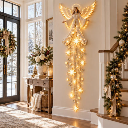 🔥Last Day 49% OFF - Angel Blessing Starfall Wall Light™ – Heavenly Christmas Wall Decor