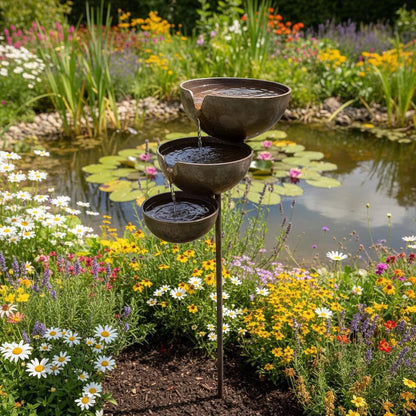 LAST DAY 70%OFF 🌧️ Rain Catcher Self-Filling Bird Bath 🐦 Weatherproof Outdoor Garden Bird Water Bowl