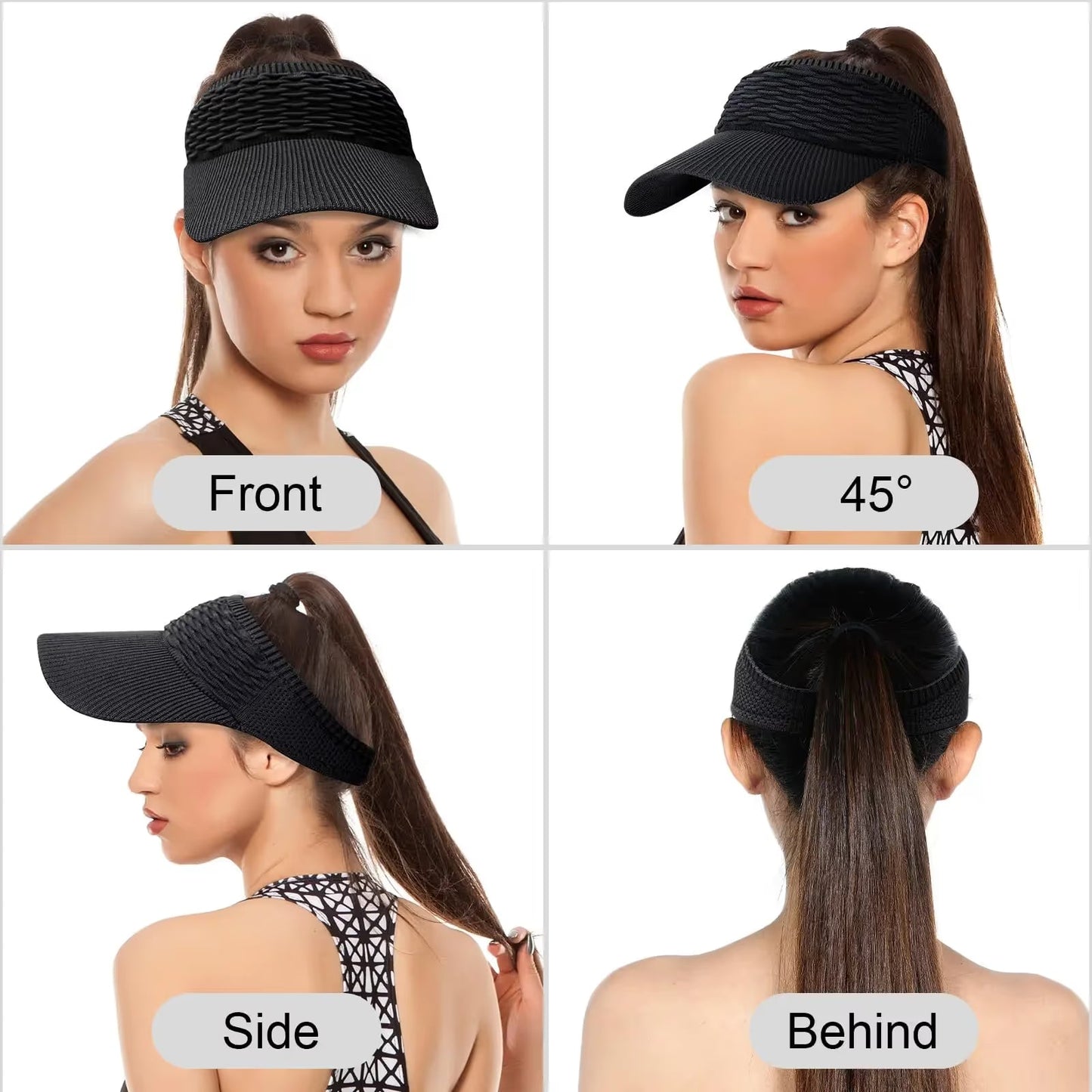 🔥 Women's High Ponytail Sun Visor Hats