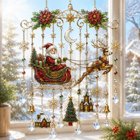 🔥Last Day 49% OFF - Handmade Christmas Stained Glass Window Hanging