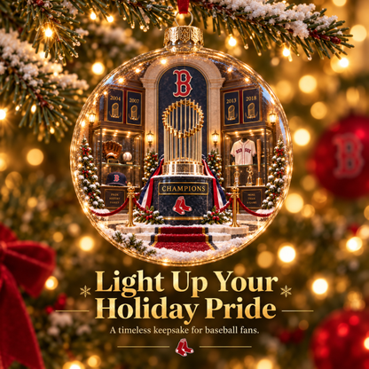 🎄 Go Sox — Light-Up Baseball Diorama Ornament