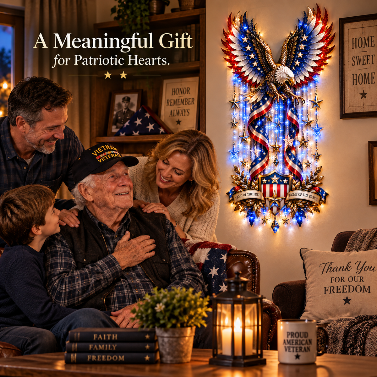 🦅American Glory Cascade - Let Freedom Light Your Home🏠