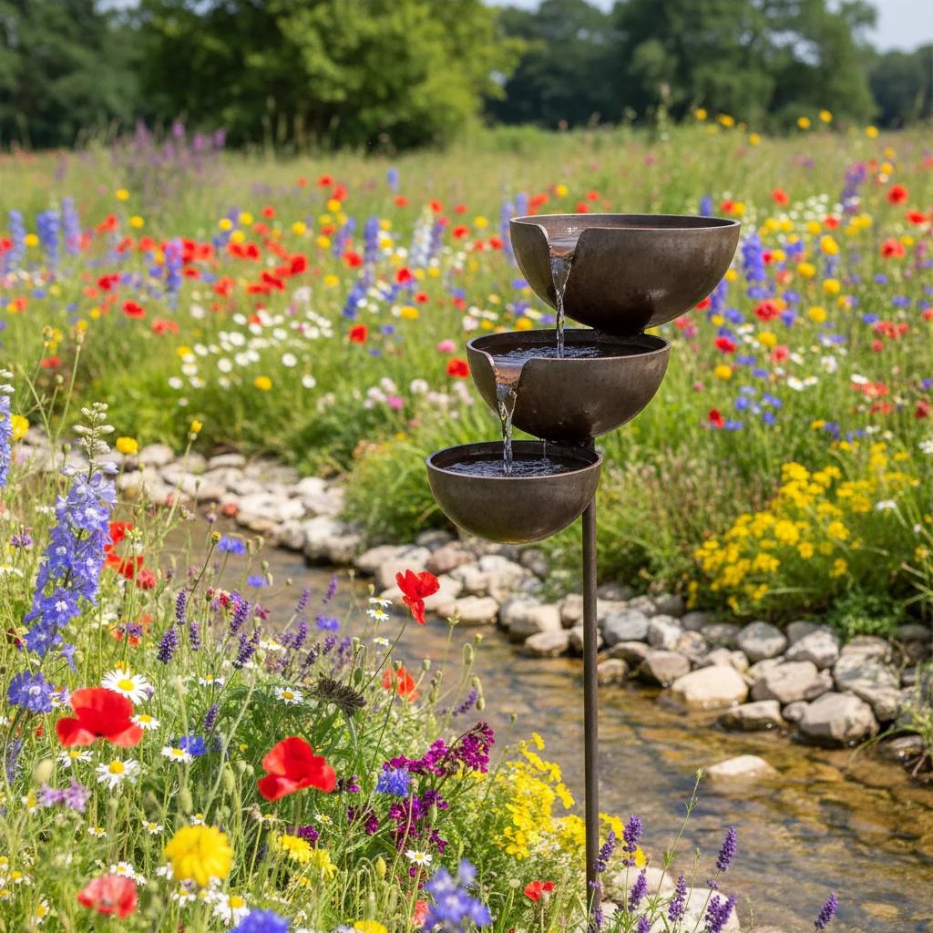 LAST DAY 70%OFF 🌧️ Rain Catcher Self-Filling Bird Bath 🐦 Weatherproof Outdoor Garden Bird Water Bowl