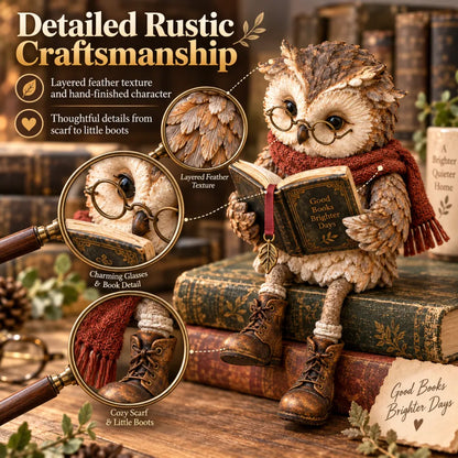🔥LAST DAY 50% OFF -🦉Reading Owl Figurine