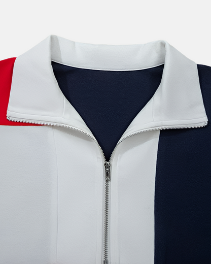 Women's Navy Colorblock Stripe Dress