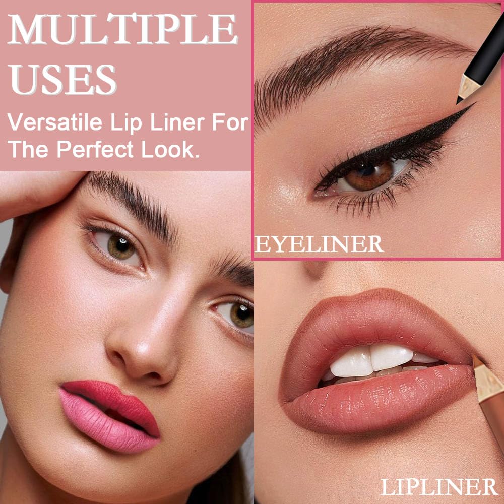 💋 12-Piece Matte Lip Liner Set — Waterproof & Smudge-Proof ✨