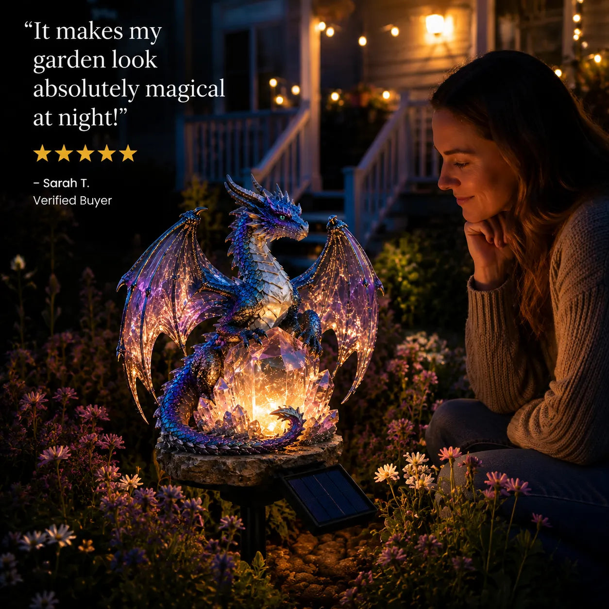 TODAY'S SPECIAL OFFER-50% OFF🔥 SOLAR DRAGON CRYSTAL GARDEN LIGHT
