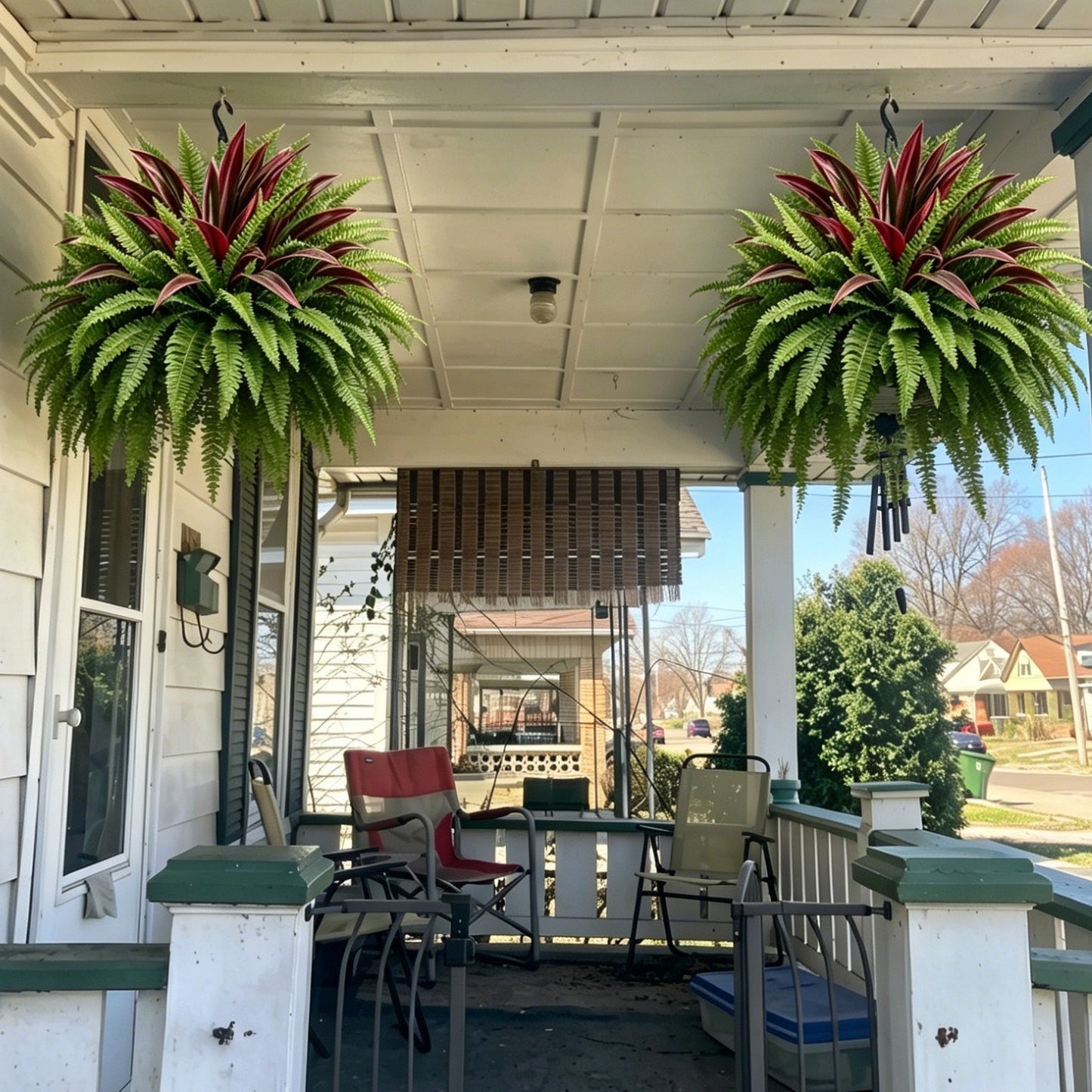 💥Summer Special🔥 UV-Resistant Artificial Fern & Red Dracaena Decorative Plants – Full, Lush & Fade-Resistant!