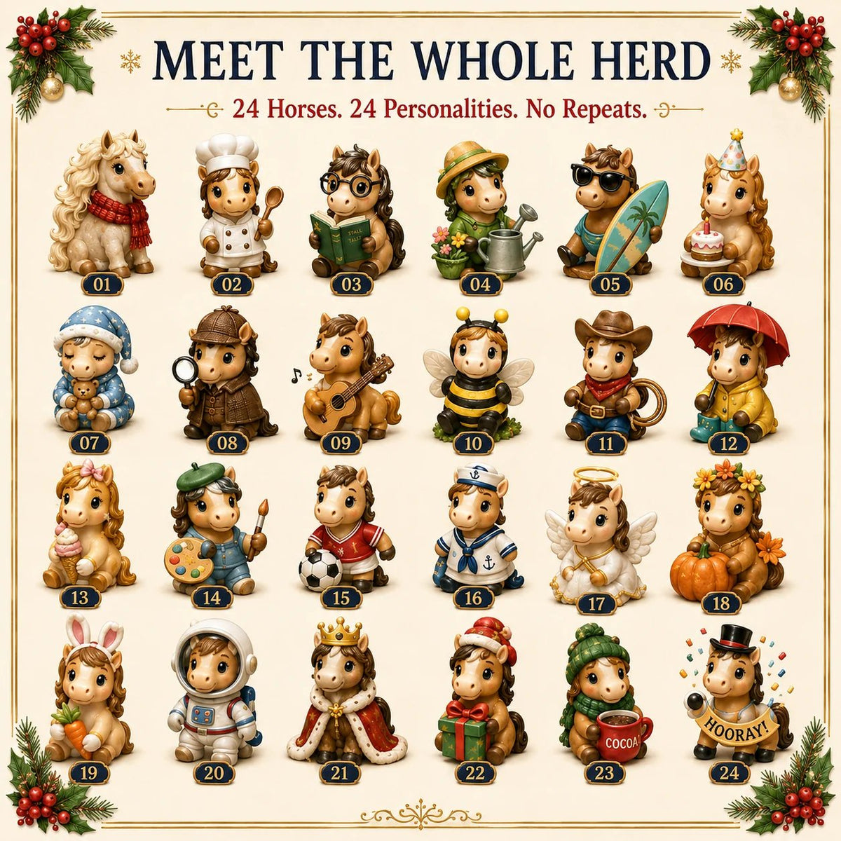 ⏰🐴 2026 Horse Advent Calendar – 24 Days of Horse Magic (📦Buy 2 Free Shipping)
