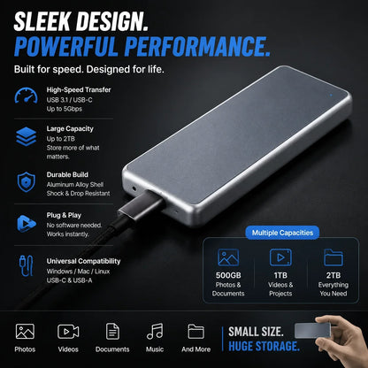 🔥 LAST DAY 50% OFF-Portable External SSD – Protect Your Photos, Videos & Important Files