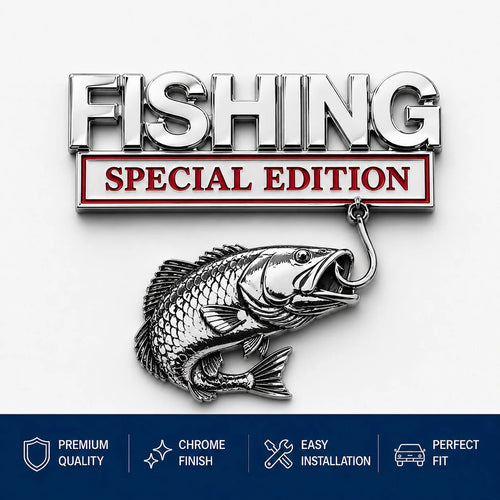🔥LAST DAY 49% OFF- 🎣 Fishing Special Edition Premium 3D Metal Vehicle Emblem Badge