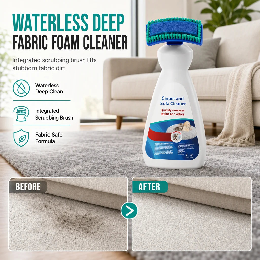 ✨ Waterless Fabric & Carpet Cleaner – Easy, No-Rinse Cleaning for Upholstery