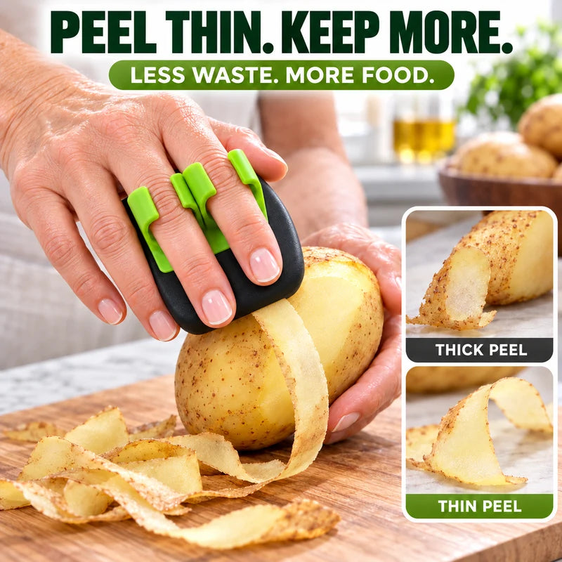 🥳2026 Hot Sale🥳💞50k+ Sold! 🧣❄️ 50% Off!ergonomic Two-finger Fruit And Vegetable Peeler
