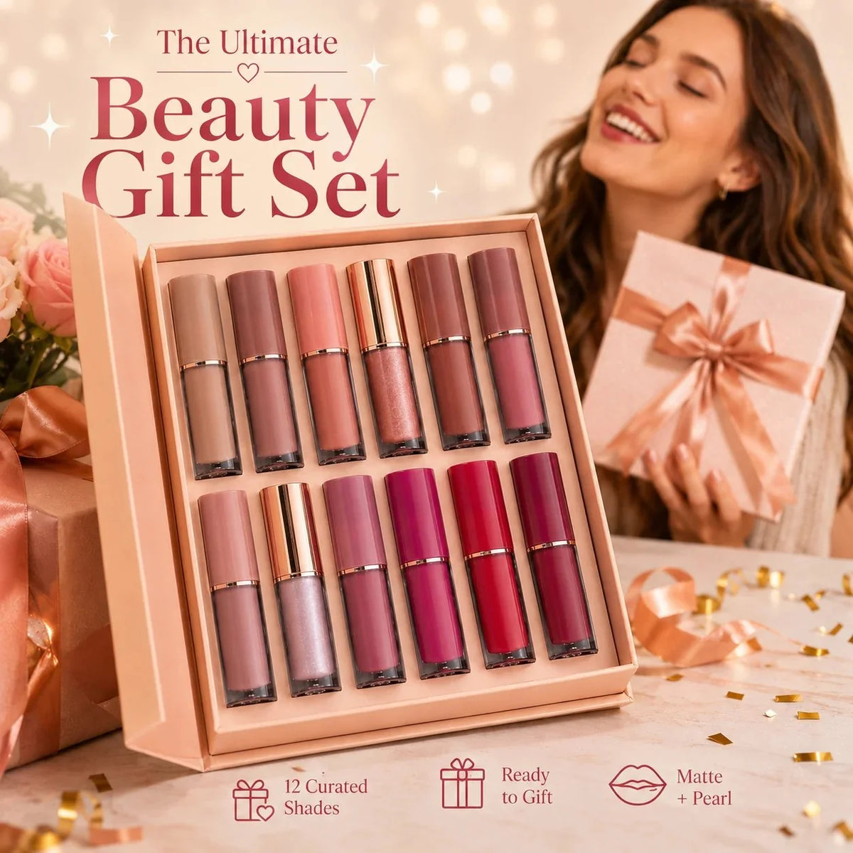 💄 12-Color Liquid Lipstick Gift Set
