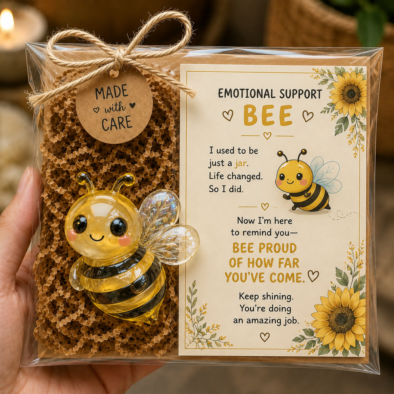 🎁Buy 3, Get 1 Free 💛 Emotional Support Glass Animal Gift – A Little Reminder You Matter.