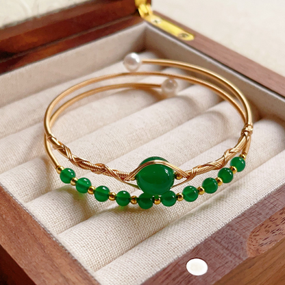 ✨ Cat’s Eye Bracelet – Elegant, Shimmering Beaded Jewelry