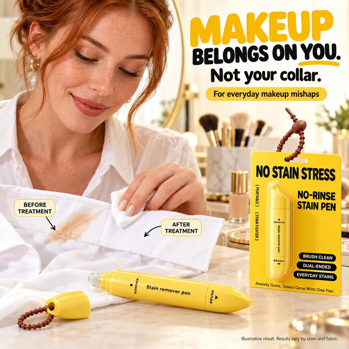✨ Dual-Head Stain Remover Pen – Portable, Waterless & Easy to Use