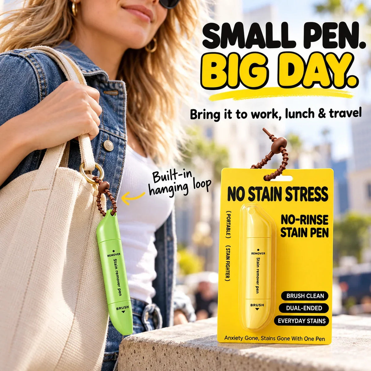 ✨ Dual-Head Stain Remover Pen – Portable, Waterless & Easy to Use