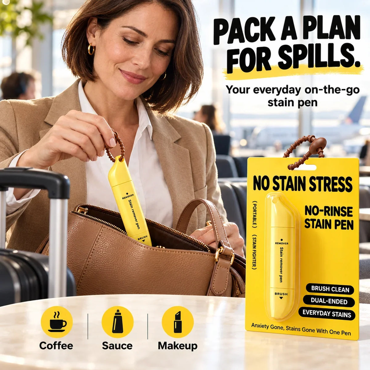 ✨ Dual-Head Stain Remover Pen – Portable, Waterless & Easy to Use