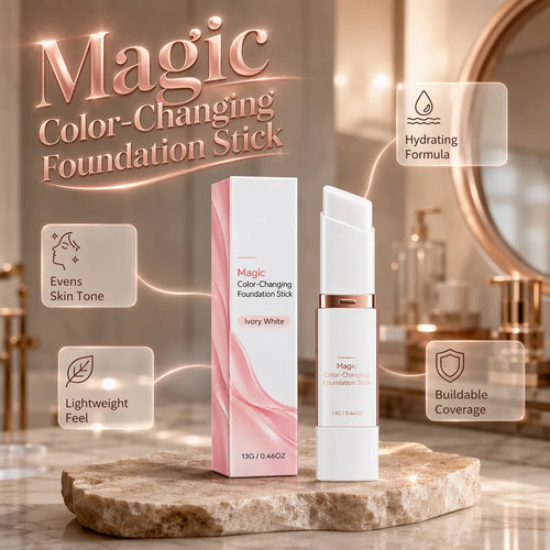 💖 Magic Color-Changing Foundation Stick – Natural Glow & Easy, Blendable Coverage