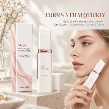 💖 Magic Color-Changing Foundation Stick – Natural Glow & Easy, Blendable Coverage