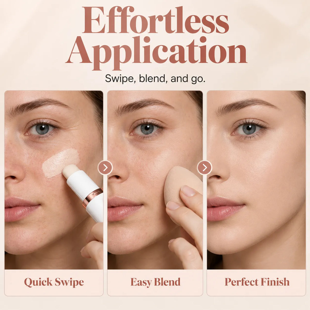 💖 Magic Color-Changing Foundation Stick – Natural Glow & Easy, Blendable Coverage