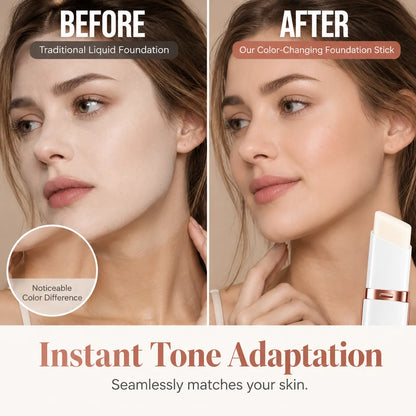 💖 Magic Color-Changing Foundation Stick – Natural Glow & Easy, Blendable Coverage