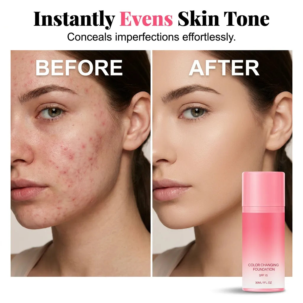 ✨ Color-Changing Foundation Balm – Natural Glow, Lightweight Coverage & Easy Blending