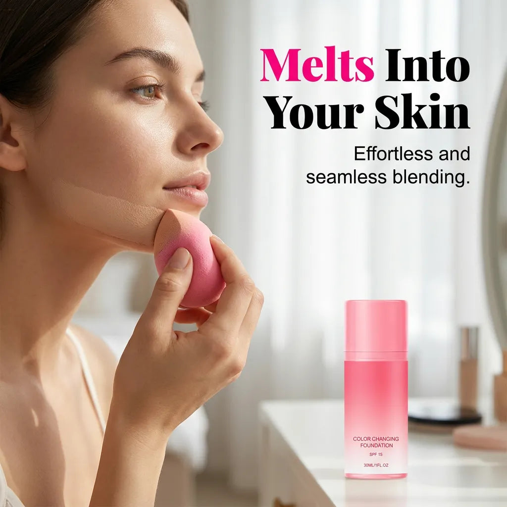 ✨ Color-Changing Foundation Balm – Natural Glow, Lightweight Coverage & Easy Blending