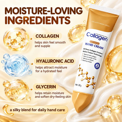 ✨ Collagen Hand Cream – 30g, Deep Moisture & Soft, Smooth Hands