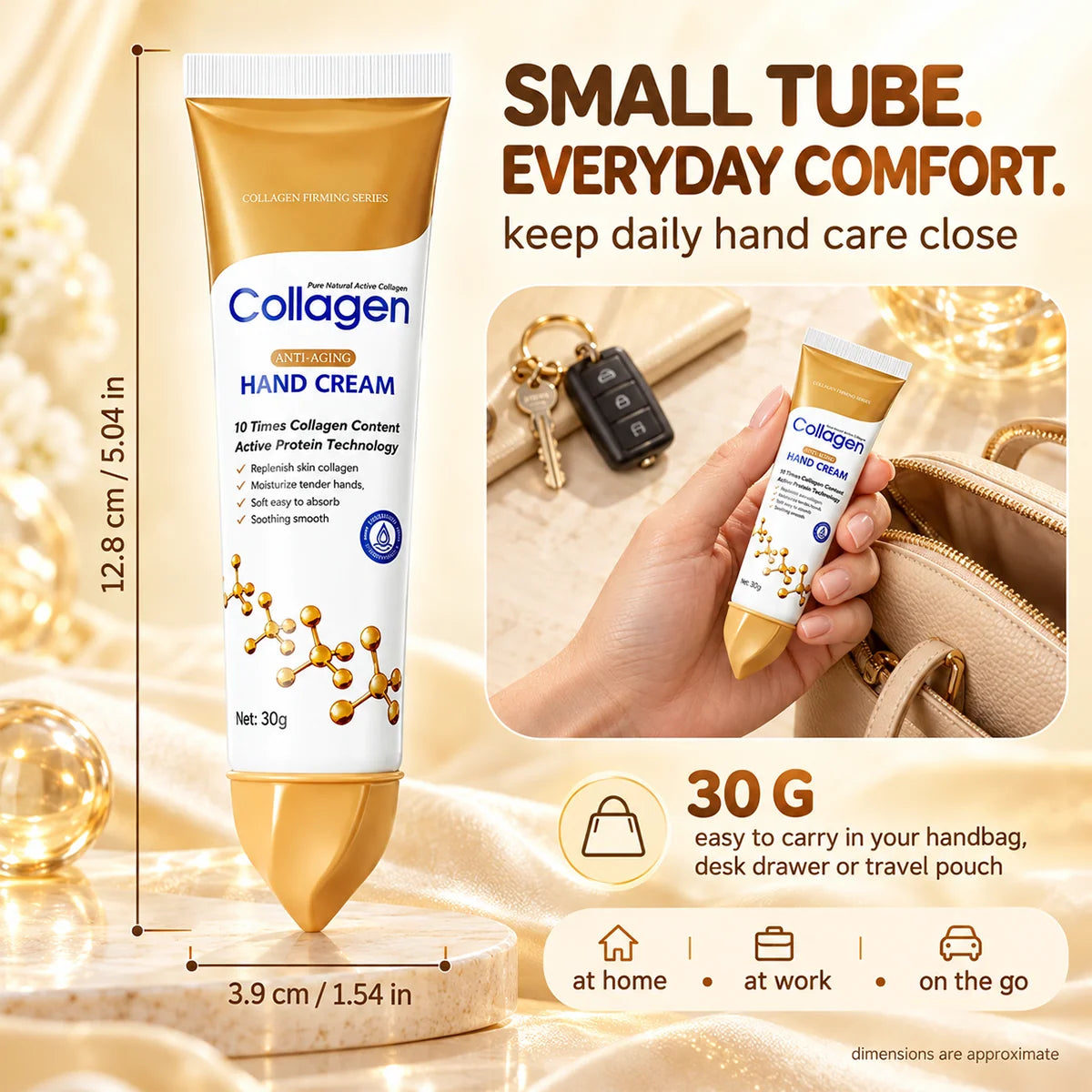 ✨ Collagen Hand Cream – 30g, Deep Moisture & Soft, Smooth Hands