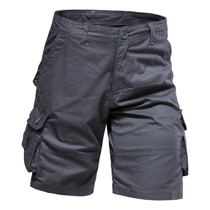 Men's Heavy-Duty Multi-Pocket Tactical Cargo Shorts - 100% Organic Cotton Hiking & Work Shorts