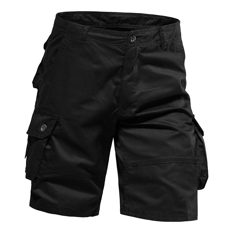 Men's Heavy-Duty Multi-Pocket Tactical Cargo Shorts - 100% Organic Cotton Hiking & Work Shorts
